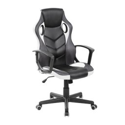 Scaun gaming EVO X Edition, PU, reglabil, Alb/Gri