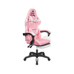 Scaun Gaming Kruger&Matz Warrior GX-150, reglabil, Roz/Alb