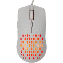 Mouse Gaming Barracuda BGM-022, Cu fir, USB, 3200 dpi, iluminare LED, Alb