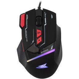 Mouse Gaming cu fir Barracuda MANTA, 12.800 DPI, 1.000Hz, 100IPS, 20G, Chipset INSTANT 825, Switch-uri HUANO, Butoane Programabile, RGB LED, Cablu 1.5m, Negru
