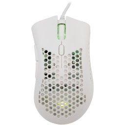 Mouse Gaming cu fir Barracuda CORAL, 12.800 DPI, 1.000Hz, 100IPS, 20G, Chipset INSTANT 825, Switch-uri HUANO, Butoane Programabile, RGB LED, Cablu 1.5m, Alb