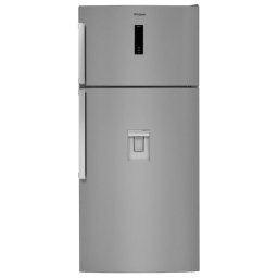 Frigider cu doua usi Whirlpool W84TE 72 X AQUA 2, 574 l, Dual No Frost, Clasa E, Dispenser apa, H 186 cm, Inox