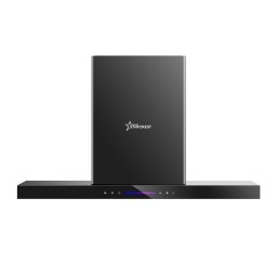 Hota incorporabila decorativa STARCREST SDH-9100BK, Putere de absorbtie 500 m3 h, Control touch, Iluminare LED, Clasa A+, 90cm, Negru + Sticla neagra