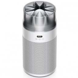Purificator de aer Dyson HJ10 HushJet™ Purifier Compact 491355-01, 18 m², 10 viteze, Hyperdymium™, HEPA, Comenzi vocale, Oscilatie, Alb/Gri