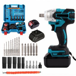 Trusa Pistol de impact electric cu 2 acumulatori si accesorii incluse