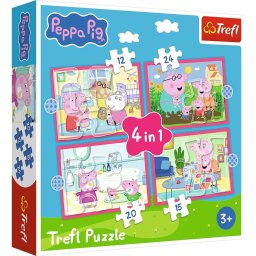 PUZZLE TREFL 4IN1 PEPPA PIG IUBESTE AVENTURILE