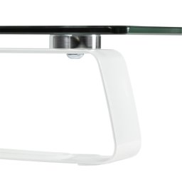 Suport monitor Glass tabletop Alb