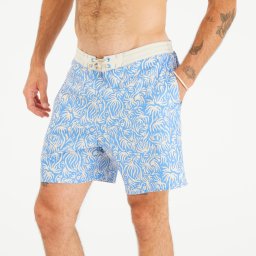 Șort de baie semi-lung Boardshort surf 18'' 100 Flora Bărbați