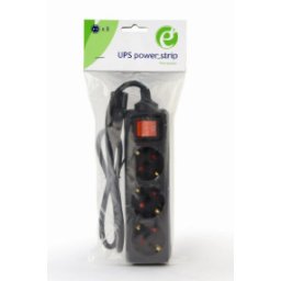PRELUNGITOR GEMBIRD, Schuko x 3, conectare prin IEC C14 (T), cablu 0.6 m, 10 A, protectie copii, negru, EG-PSU3-01 (timbru verde 0.18 lei)