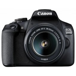 CANON EOS 2000D + EF-S 18-55 IS II Kit negru