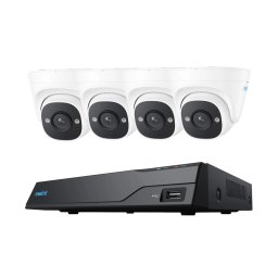 REOLINK NVS8-5MD4 5MP IP cameră set 4 turret aparat foto 4mm montat 2TB HDD-vel