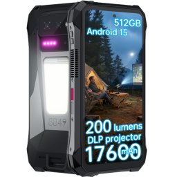 Telefon rugged Unihertz 8849 Tank X, 5G, Proiector Video Full HD, 6.78 120Hz, Dimensity 8200, 16GB RAM, 512GB, NFC, 17600mAh, Android 15