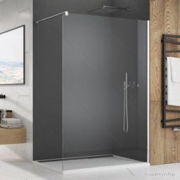 Paravan independent 150 cm cu profil compensator Sanswiss gama Walk-In Easy geam de 8 mm, alb mat