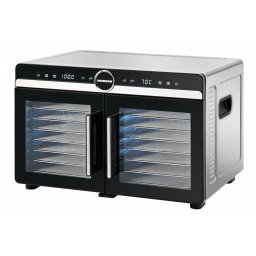 Deshidrator Heinner DualDry Elite HFD-KDDB1400BKSS | 1400W, 14 Tavi, Dublu Compartiment