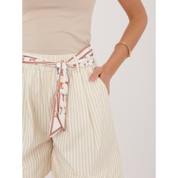 Pantaloni scurți bej din bumbac