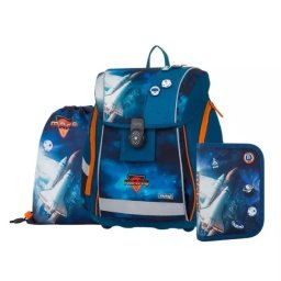 Set ghiozdan școlar premium Space pentru clasa 1-2 – 3 piese