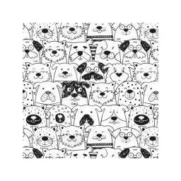 Suport pentru pictură cu model animal - 65 x 50 cm