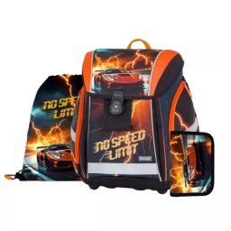 Set ghiozdan școlar Car 2 Premium Light - 3 piese