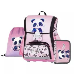 Set ghiozdan școlar Premium cu model panda - 3 piese