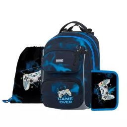 Set ghiozdan Gamer: Oxy Jumper pentru clasele 1-3 – set de 3 piese