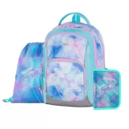 Set ghiozdan școlar Oxy Go cu unicorn – 3 piese