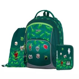 Set ghiozdan Playworld: Oxy Go pentru clasele 1-3 - set 3 piese