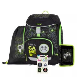 Set ghiozdan școlar Oxy Sherpy cu model colibri - 4 piese