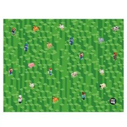 Playworld: suport de pictură cu model Minecraft - 65 x 50 cm