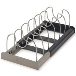 Organizator de vase Joseph Joseph 85167, 7 Separatoare reglabile, Extensibil, Gri/Negru