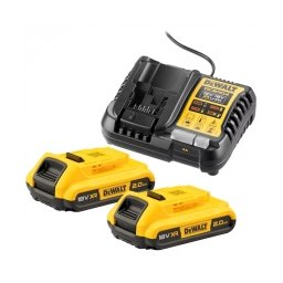 DeWalt - DCB1104D2 - Set 2 acumulatori si incarcator, Li-Ion, 18 V, 2 Ah, incarcare rapida