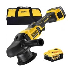 DeWalt - DCM848P2 - Masina de lustruit cu 2 acumulatori, Li-Ion, 18 V, - Ah, 125 mm, geanta textila