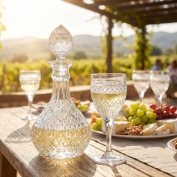 Set 6 Pahare Vin cu Decantor Cristal Bohemia Diana