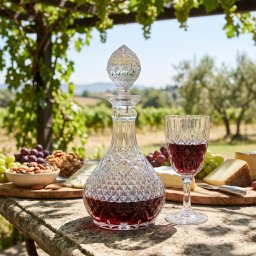 Set 6 Pahare de Vin cu Sticla Cristal Bohemia Daphne