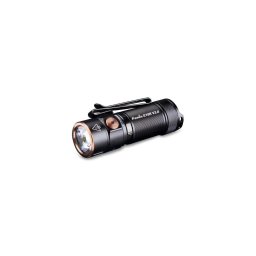 Fenix E18RV20800 - Lanternă LED reîncărcabilă, reglabilă, încărcare USB, acumulator 800 mAh, IP68, 1200 lm, autonomie 200 ore, negru