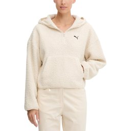 PUMA Futer Wardrobe Ess Oversized Polar Fleece Hoodie 632048 87 alpine snow