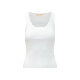 MICHAEL KORS Top Racer Back Scoop Nk Tank MS661545ZV 100 white