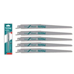 Set 5 lame fierastrau sabie TOTAL pentru lemn cu cuie, 225 mm, 6TPI