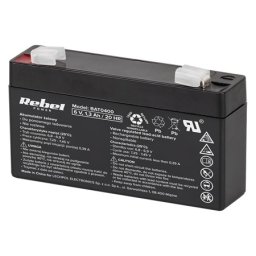 Acumulator stationar AGM VRLA 6V 1.3Ah Rebel pentru UPS si alarme