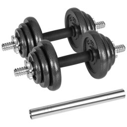 Set gantere reglabile 20 kg cu valiza pentru antrenament acasa Rebel