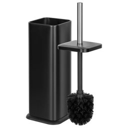 Perie WC Teesa cu suport metalic, negru mat, design modern