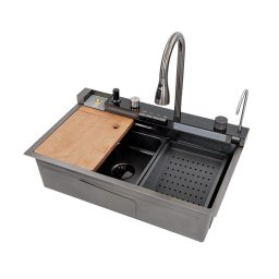 Chiuveta multifunctionala bucatarie Catania inox 304 cu baterie digitala