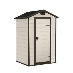 Casuta de gradina Curver Manor 4x3 bej, compacta, cu podea si ventilatie