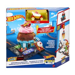 Set de joaca Hot Wheels City Gelateria cu masinuta inclusa, 4+ ani