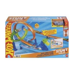 Pista Hot Wheels Stunt Tracks Ciclon cu lansare rapida si masinuta