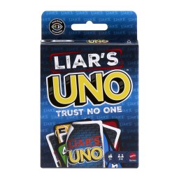Joc de carti UNO Liars Trust No One, strategie si bluff, 7+ ani