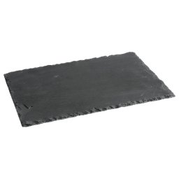 Platou de servire din ardezie naturala Atmosphera, 20x30 cm, negru