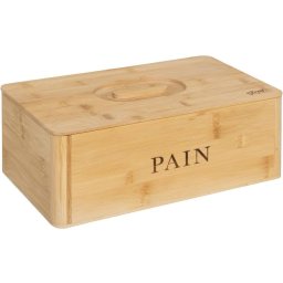 Cutie de paine din bambus 5Five, capac rabatabil, 33x13x20 cm