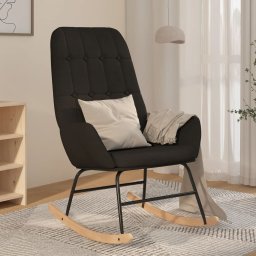 Scaun balansoar, negru, material textil GartenMobel Dekor