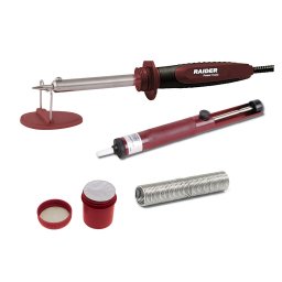 Set lipire cu letcon 40W, pompa de cositor si fludor Raider