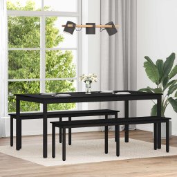 Mese de sufragerie 2 pcs 180 x 90 x 75 cm Lemn compozit GartenMobel Dekor